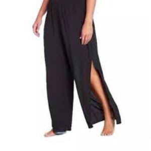 Kona Sol Women’s Swimsuit Cover Pants Black Size Small (4-6) Elastic Waistband